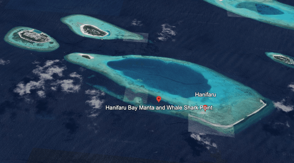 Map of Hanifaru Bay in Baa Atoll