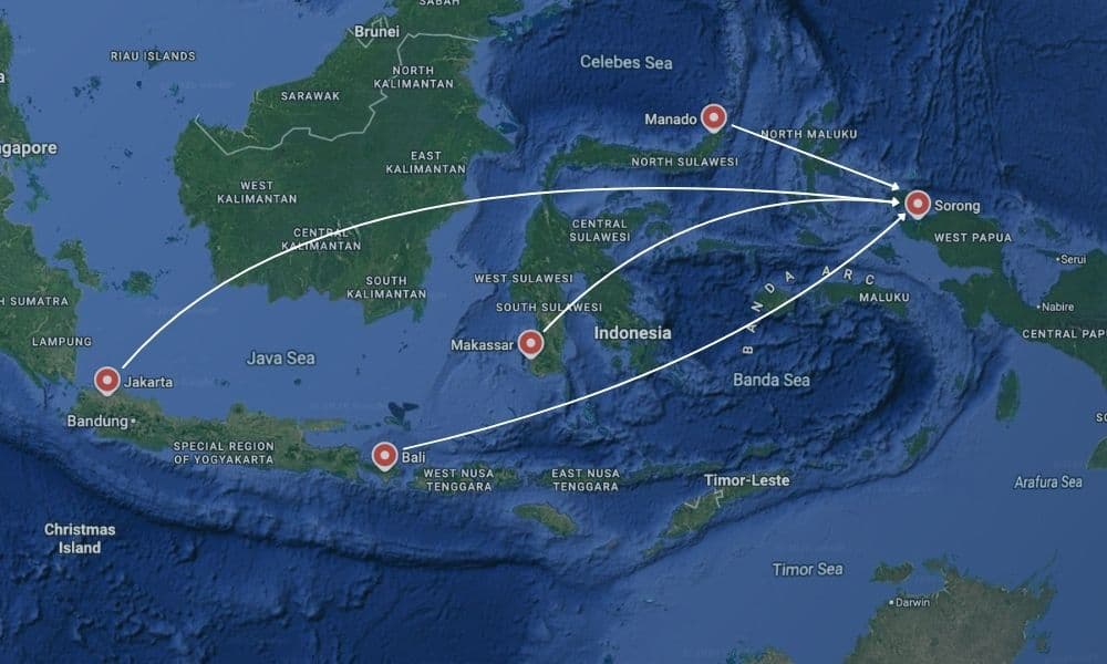 How to get to Sorong, Raja Ampat