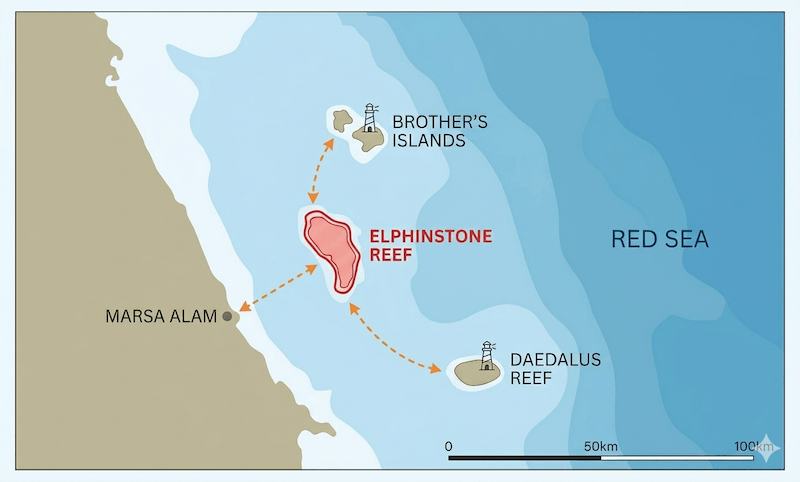 Elphinstone Reef Map