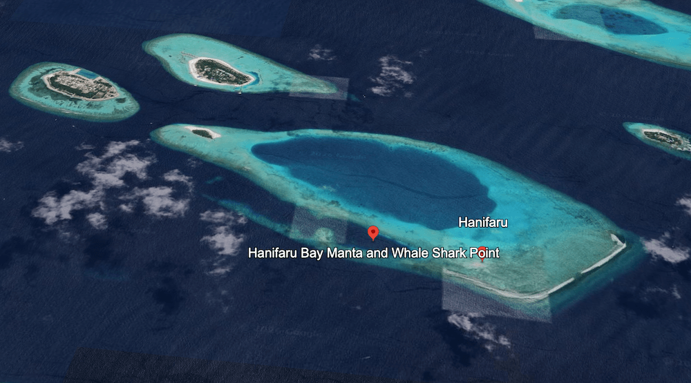 Hanifaru Bay aerial Map