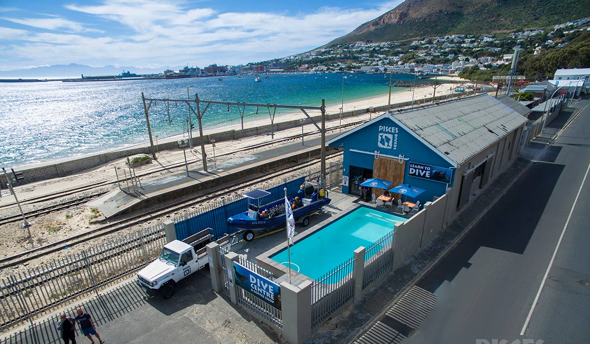 Pisces Divers Shop aerial view