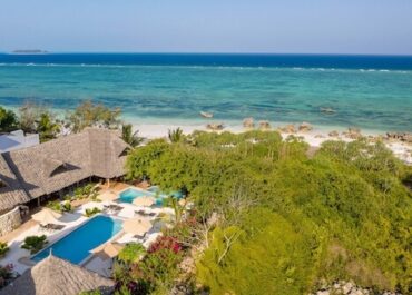 Sunshine Bay Zanzibar beach aerial